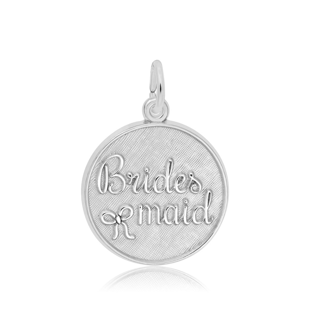 Bridesmaid Disc Charm in Sterling Silver