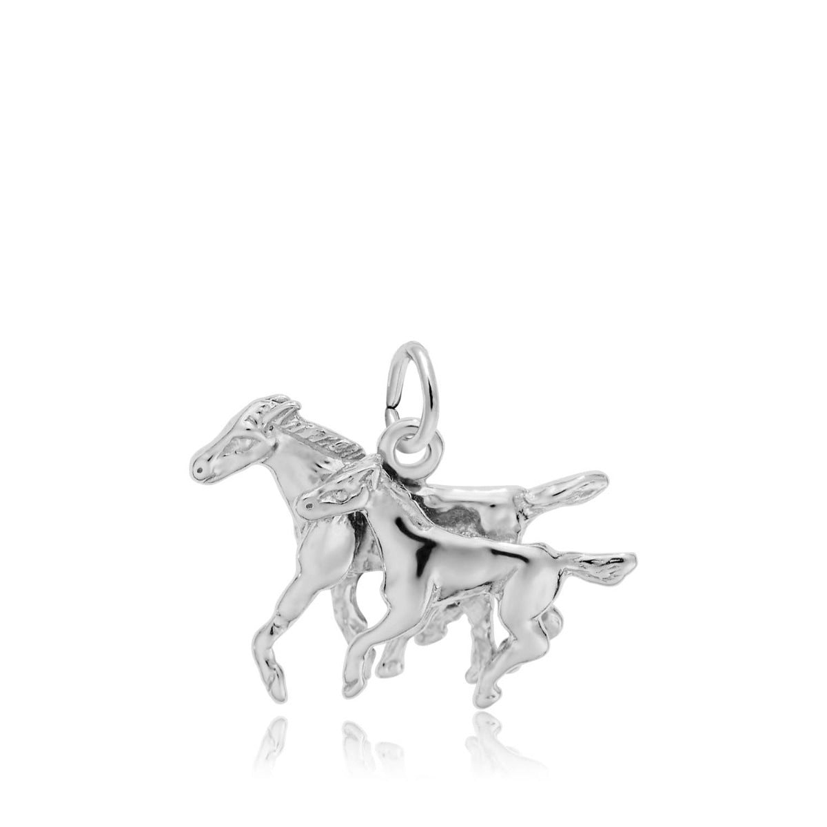 Horse & Colt Charm in Sterling Silver