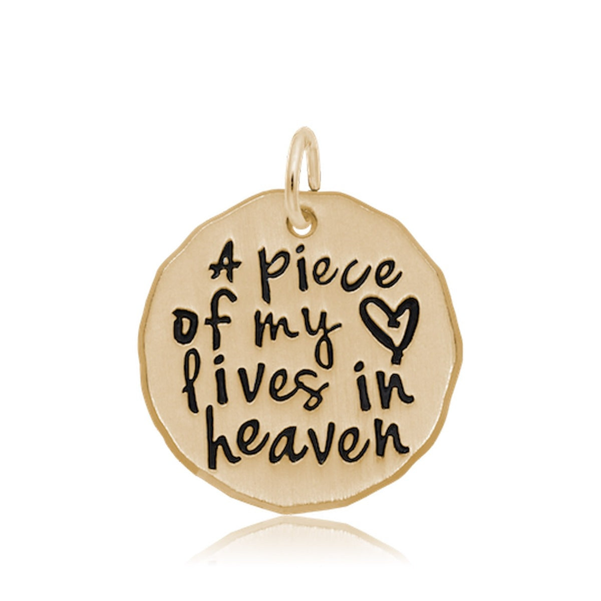 Piece of My Heart Charm in 14K Yellow Gold