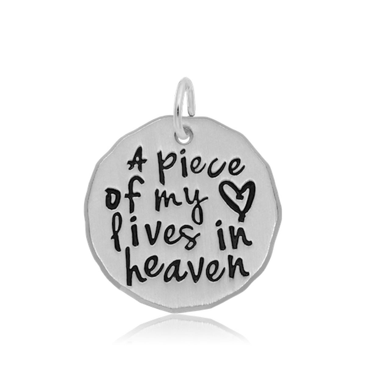 Piece of My Heart Charm in Sterling Silver