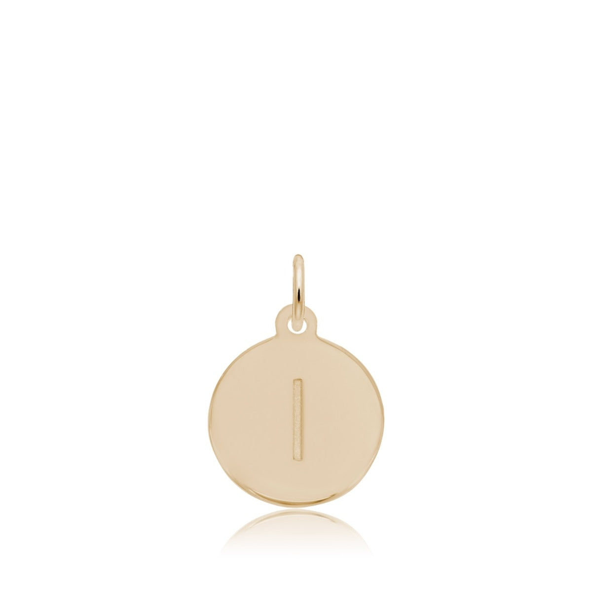 Initial L Disc Charm in 14K Yellow Gold