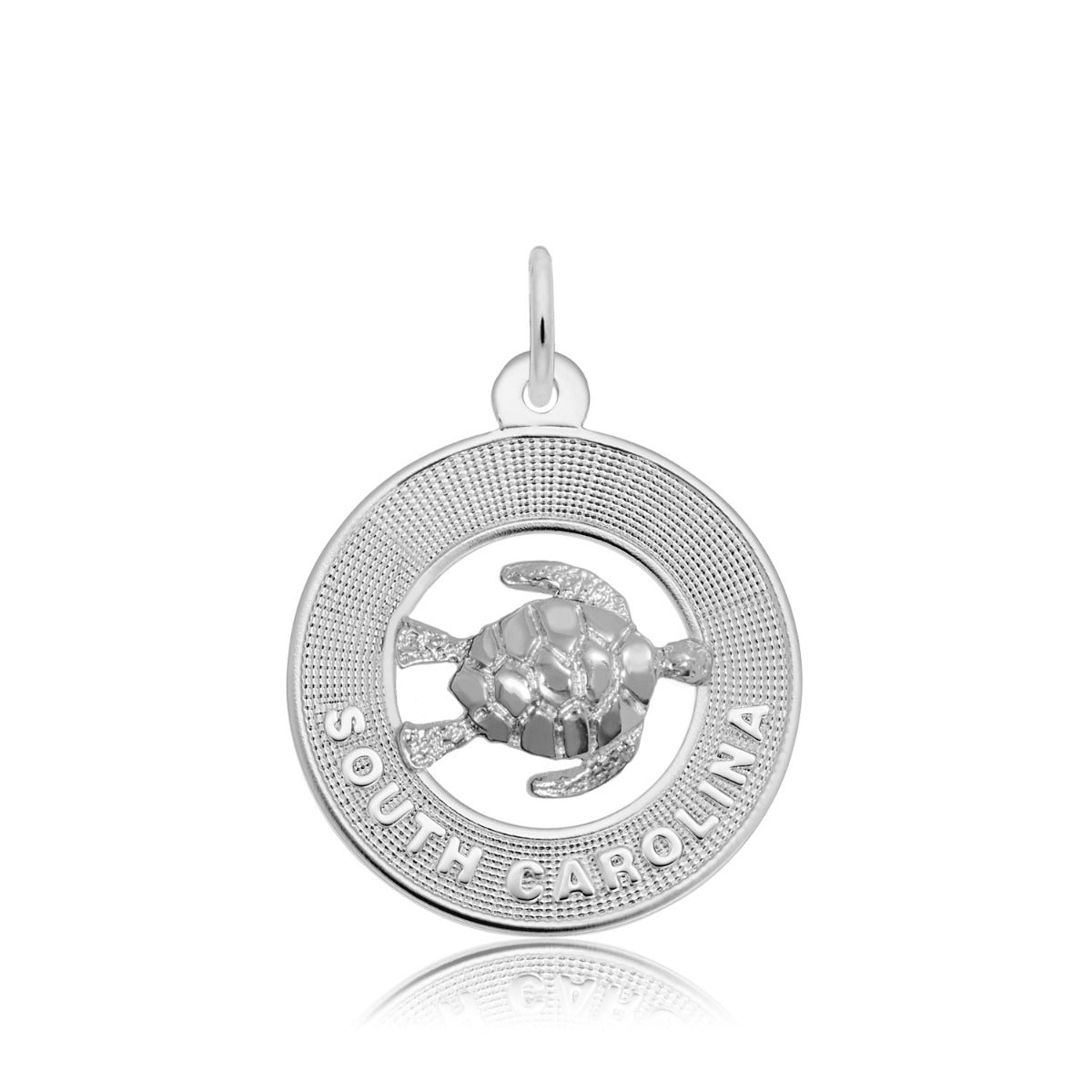 South Carolina Sea Turtle Charm in Sterling Silver