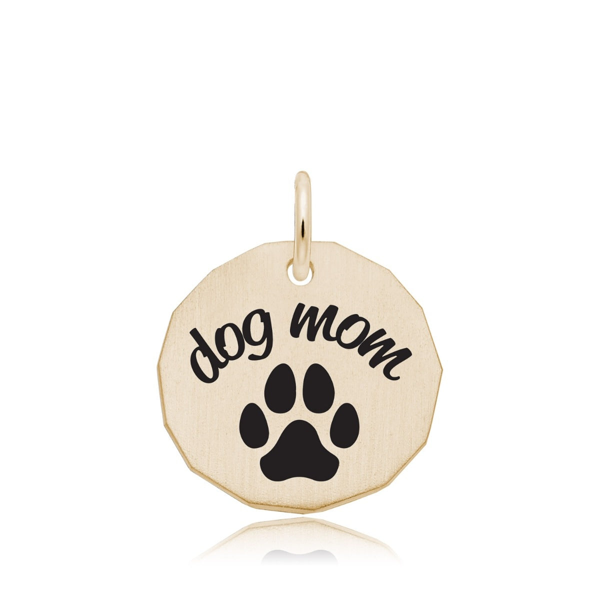 Dog Mom Charm in 14K Yellow Gold