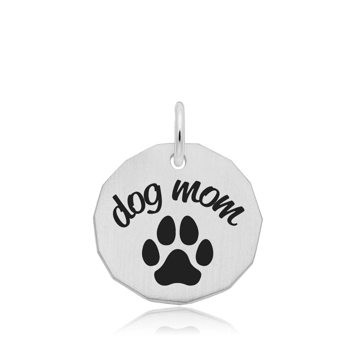 Dog Mom Charm in Sterling Silver