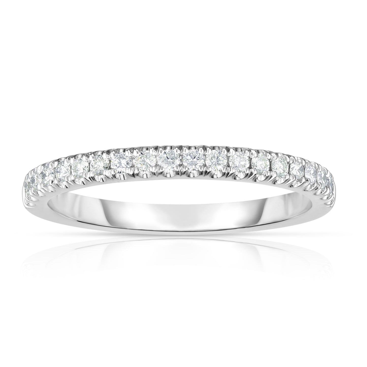 Brilliantly Yours 1/4 ct. tw. Diamond Prong-Set Wedding Band in 14K White Gold