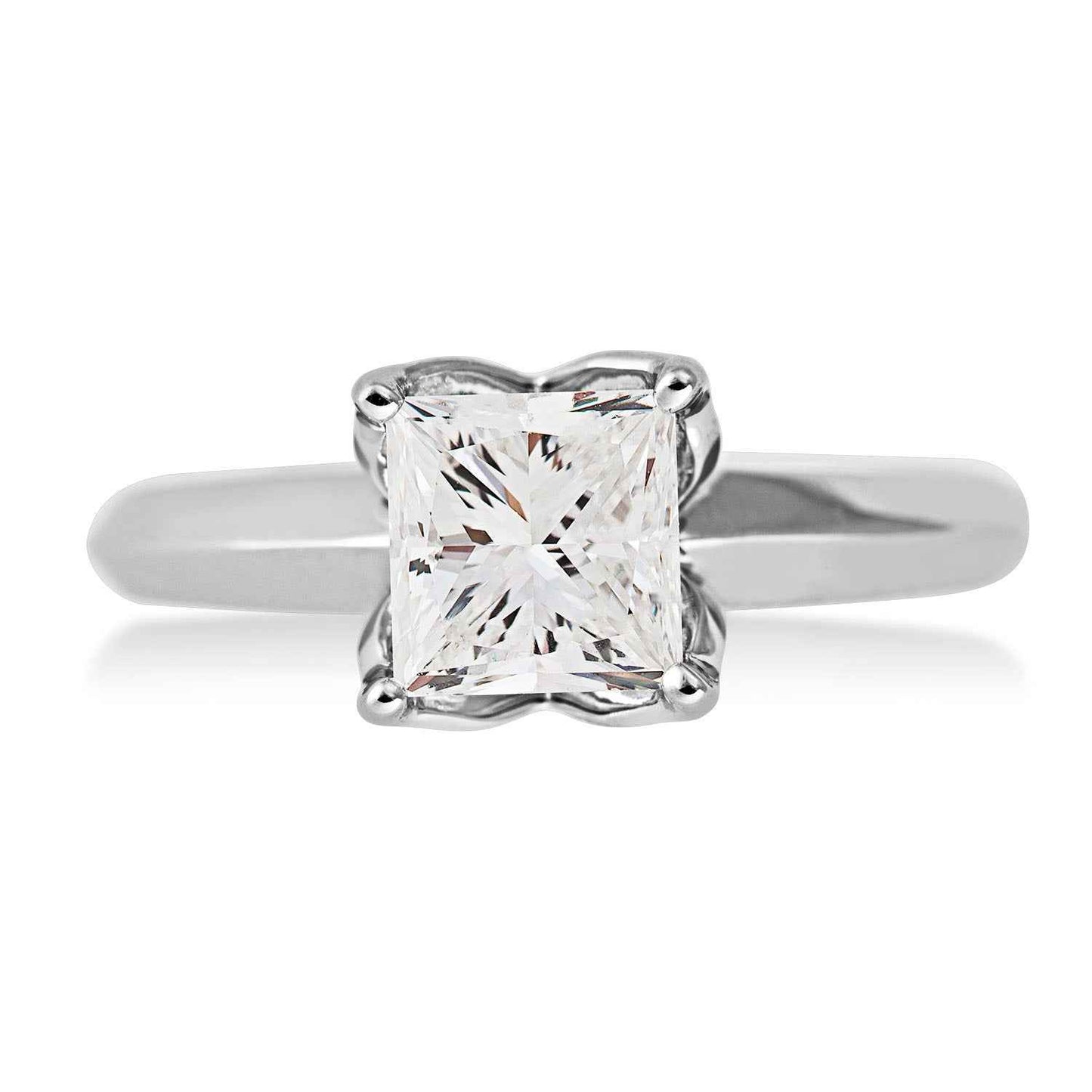 Canadian Rocks 1-1/2 ct. tw. Princess Cut Diamond Solitaire Engagement Ring in 14K White Gold