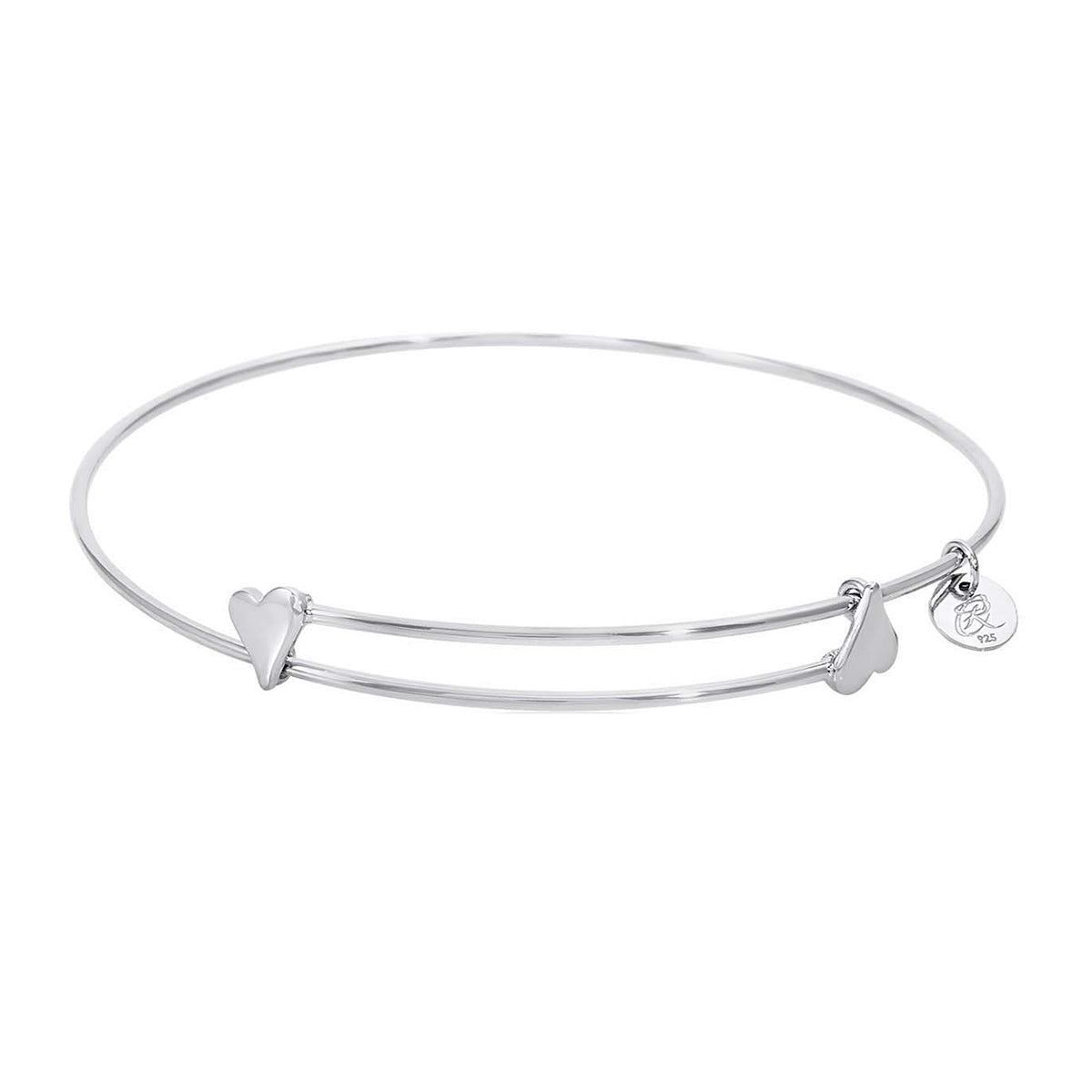 Sweet Bangle Charm Bracelet in Sterling Silver