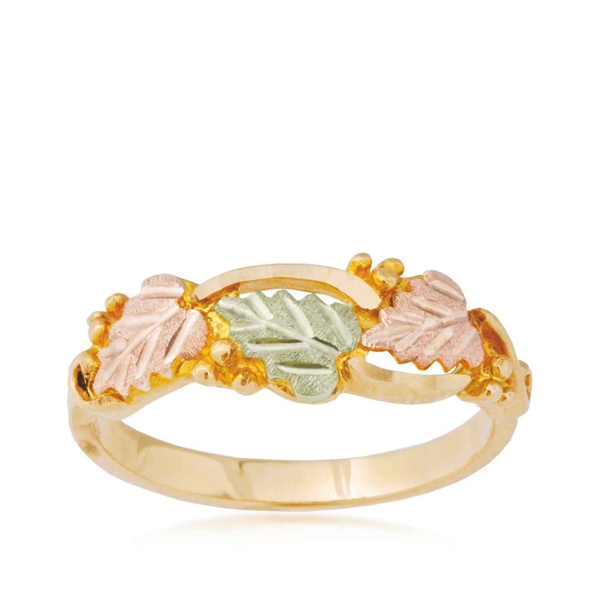 Black Hills Gold Three Leaf Ring in 10K Yellow Gold