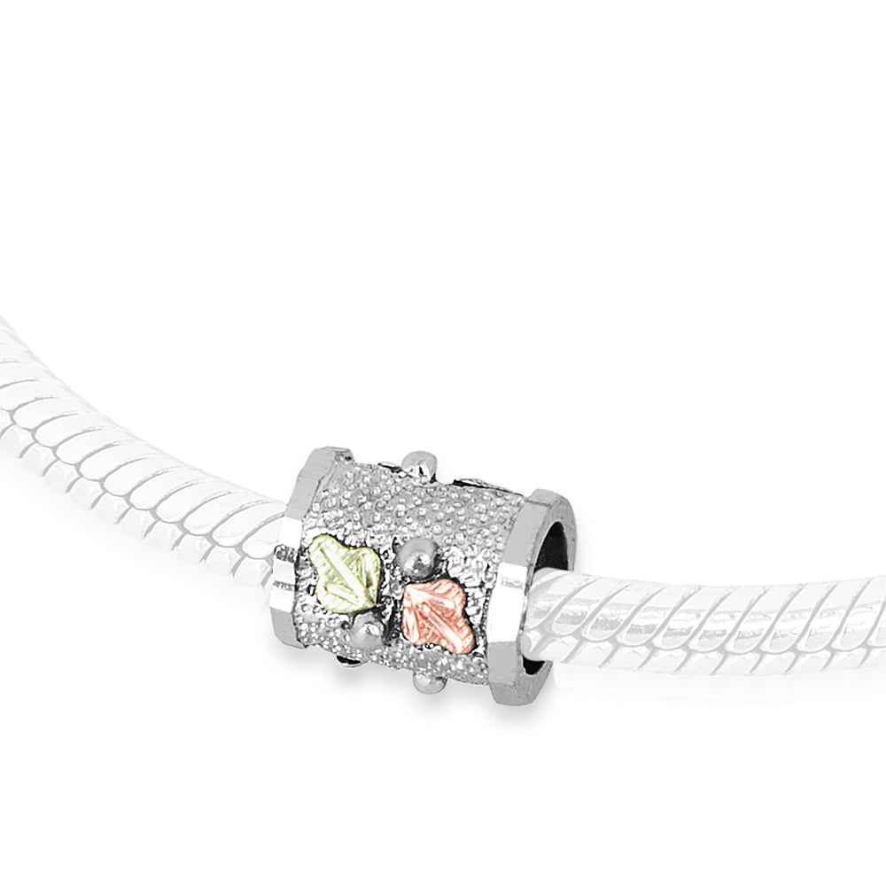 Black Hills Gold Bracelet Bead in Sterling Silver