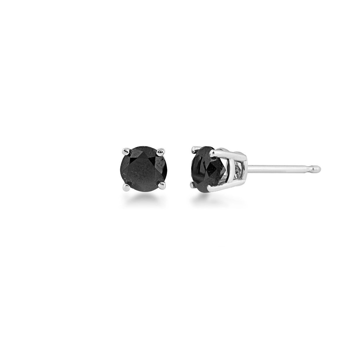 3/4 ct. tw. Treated Black Diamond Stud Earrings in 14K White Gold