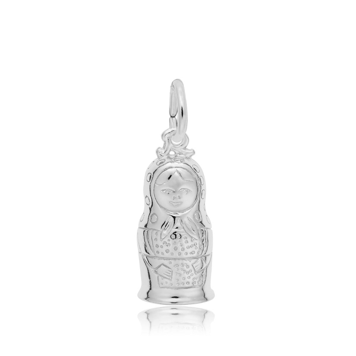 Matryoshka Doll Charm in Sterling Silver