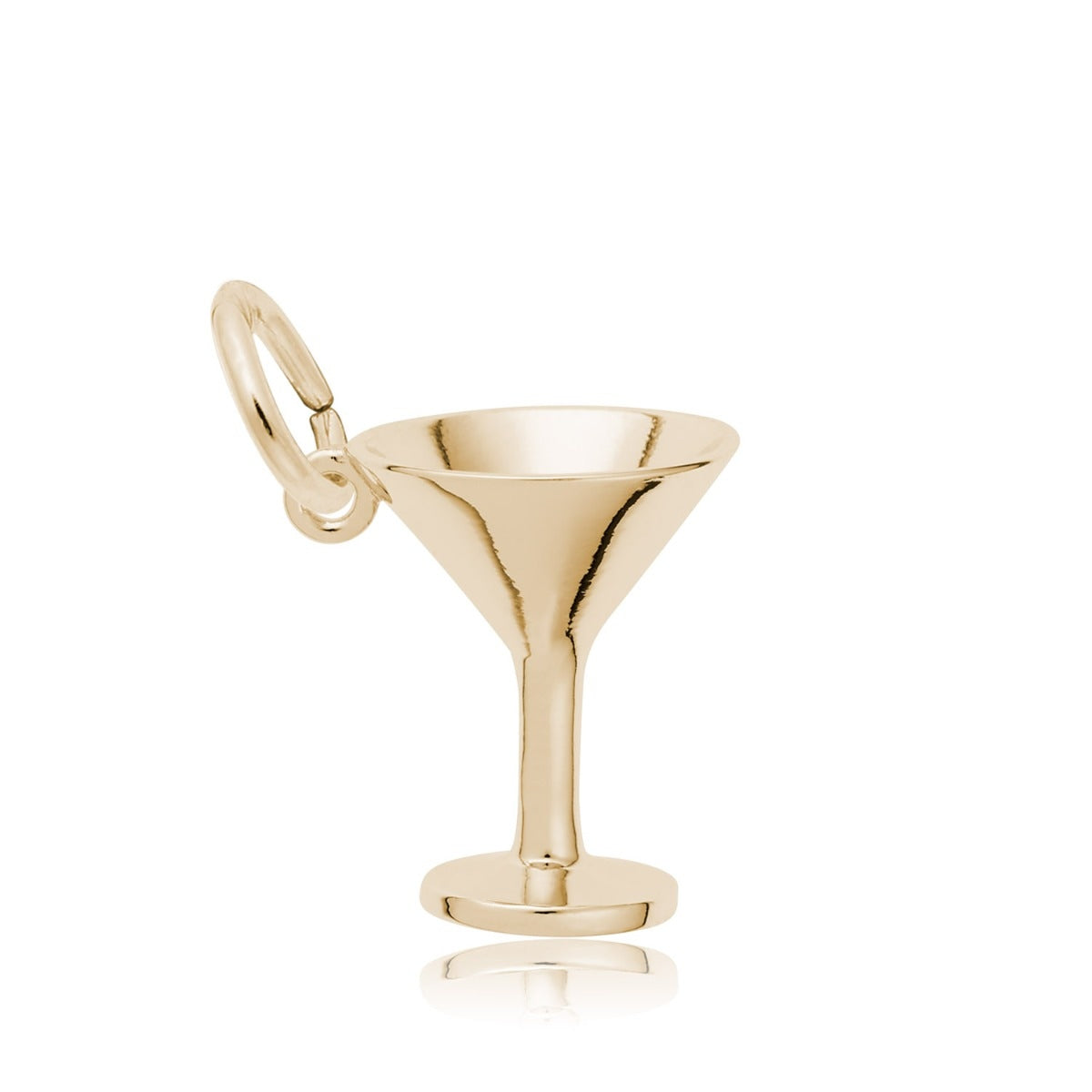 Martini Glass Charm in 14K Yellow Gold