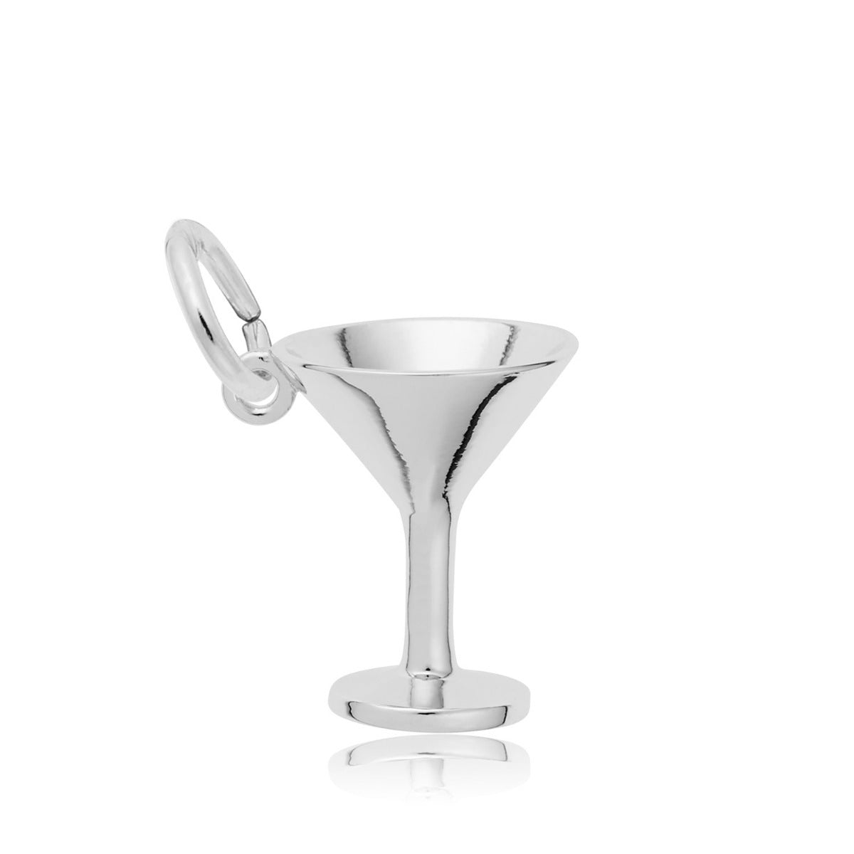 Martini Glass Charm in Sterling Silver
