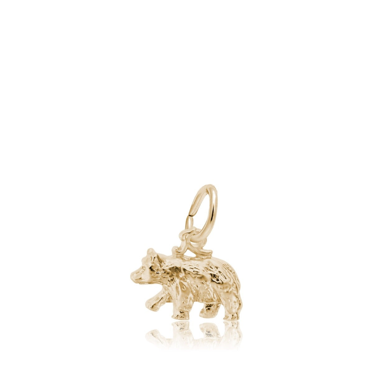 Black Bear Charm in 14K Yellow Gold