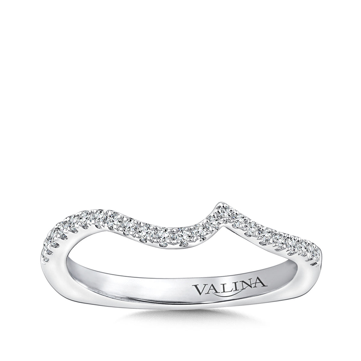 Valina 1/6 ct. tw. Diamond Contour Wedding Ring in 14K White Gold