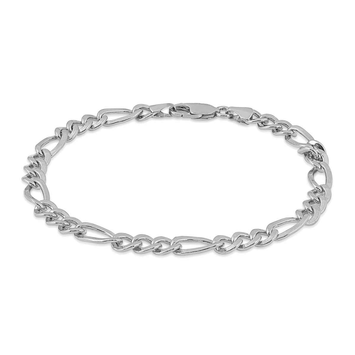 6.9mm 8.5-inch Figaro Chain Bracelet in Sterling Silver