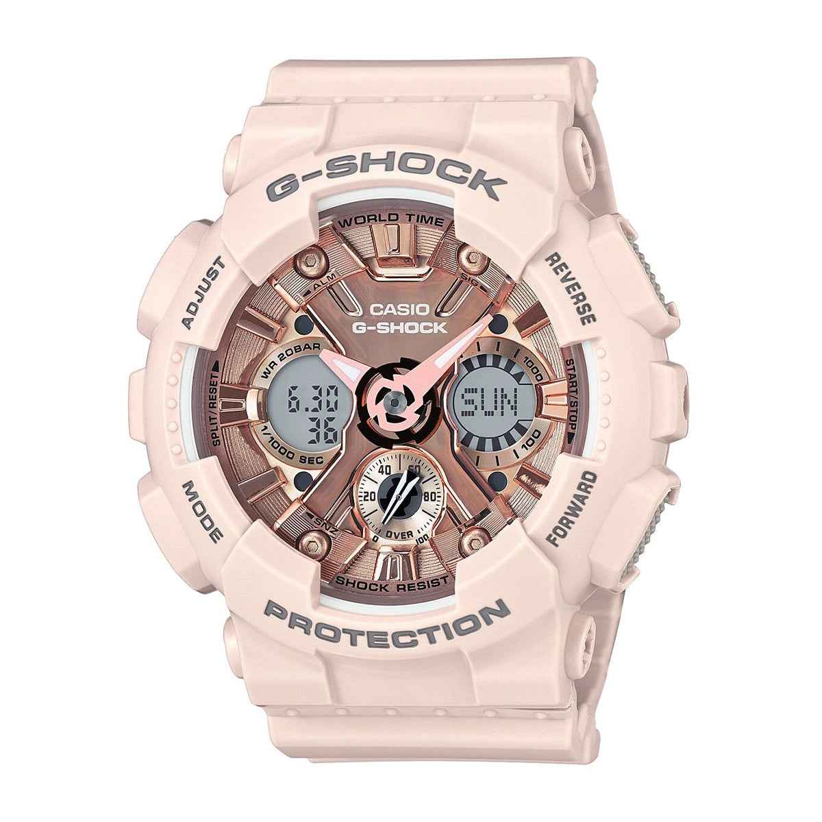 G-Shock Ladies' Pink Resin Watch with Pink Dial