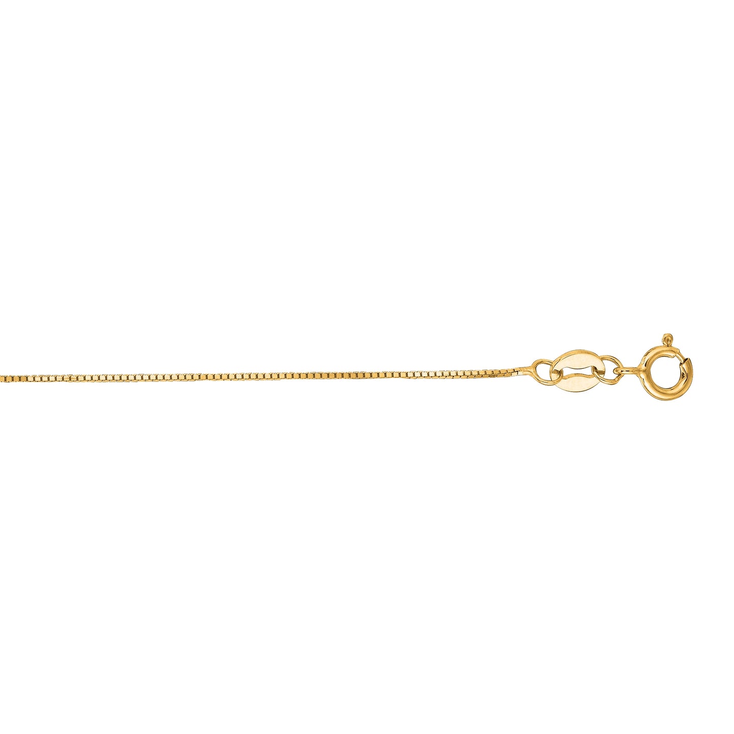 .6mm 24-inch Box Chain 10K Yellow Gold front view