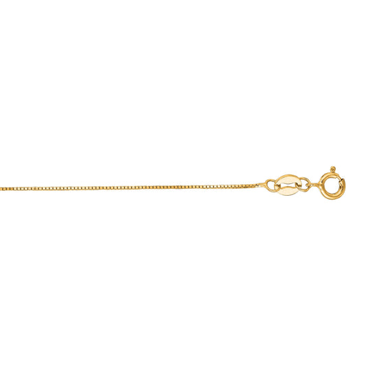 .6mm 24-inch Box Chain 10K Yellow Gold front view