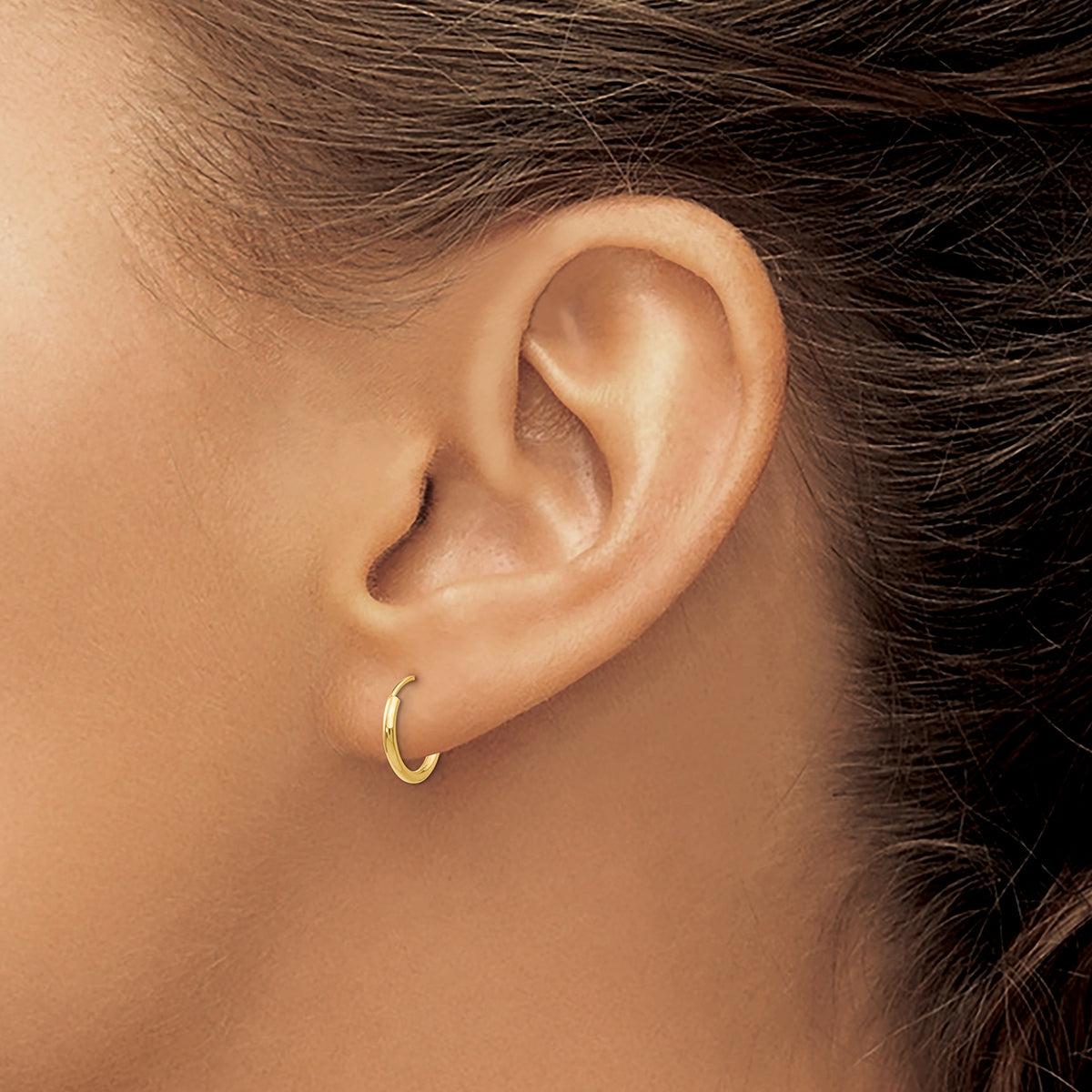 Madi K Endless Hoop Earrings in 14K Yellow Gold front view