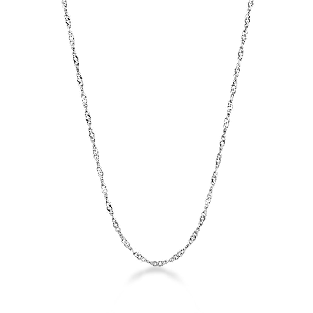 1.1mm 16-inch Twisted Singapore Chain in Sterling Silver
