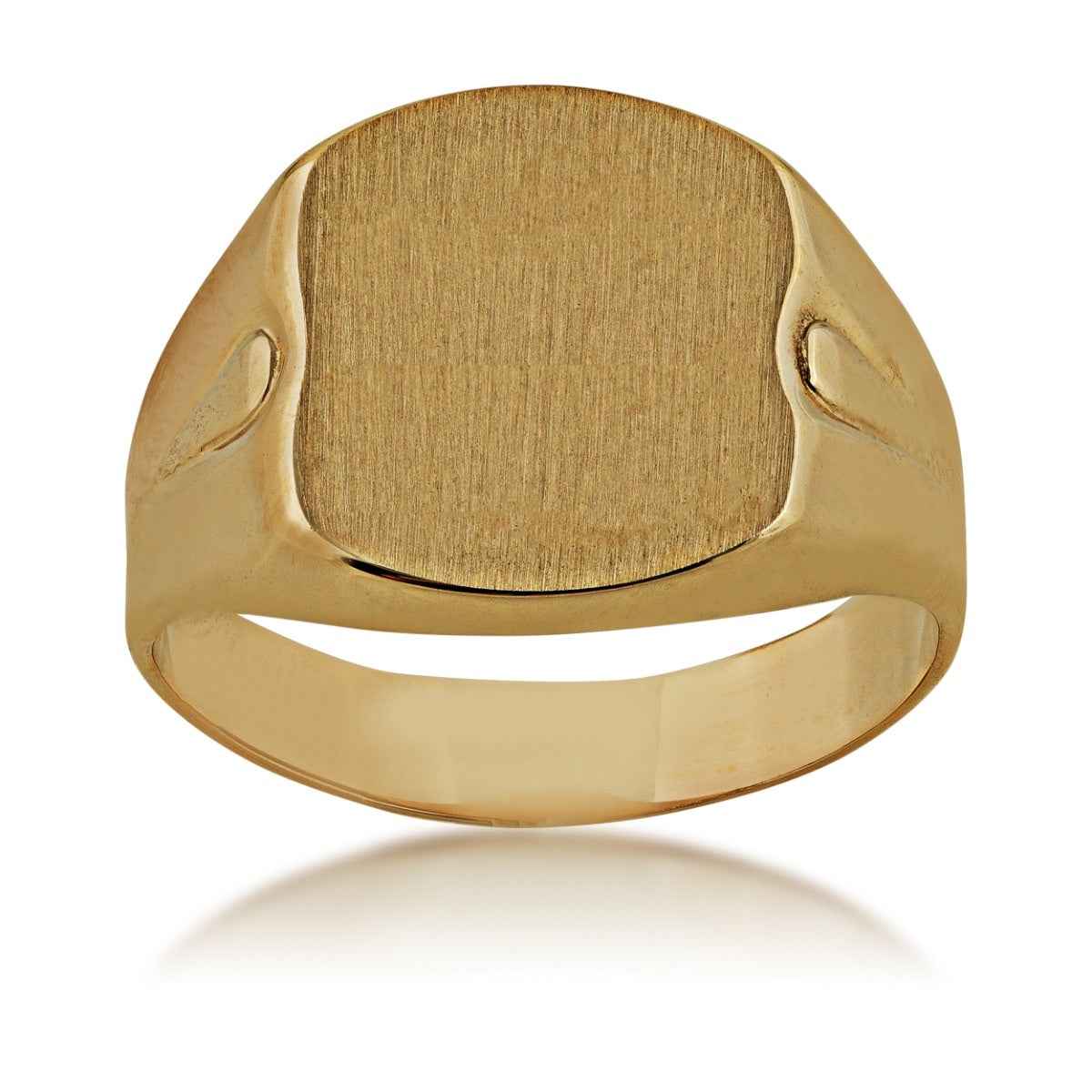 Ladies' Cushion Signet Ring in 14K Yellow Gold