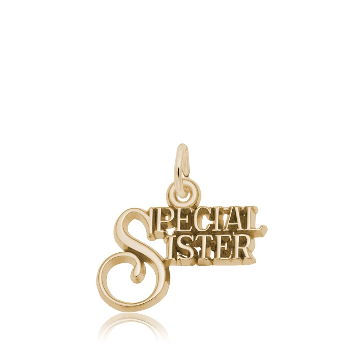 Special Sister Charm in 14K Yellow Gold