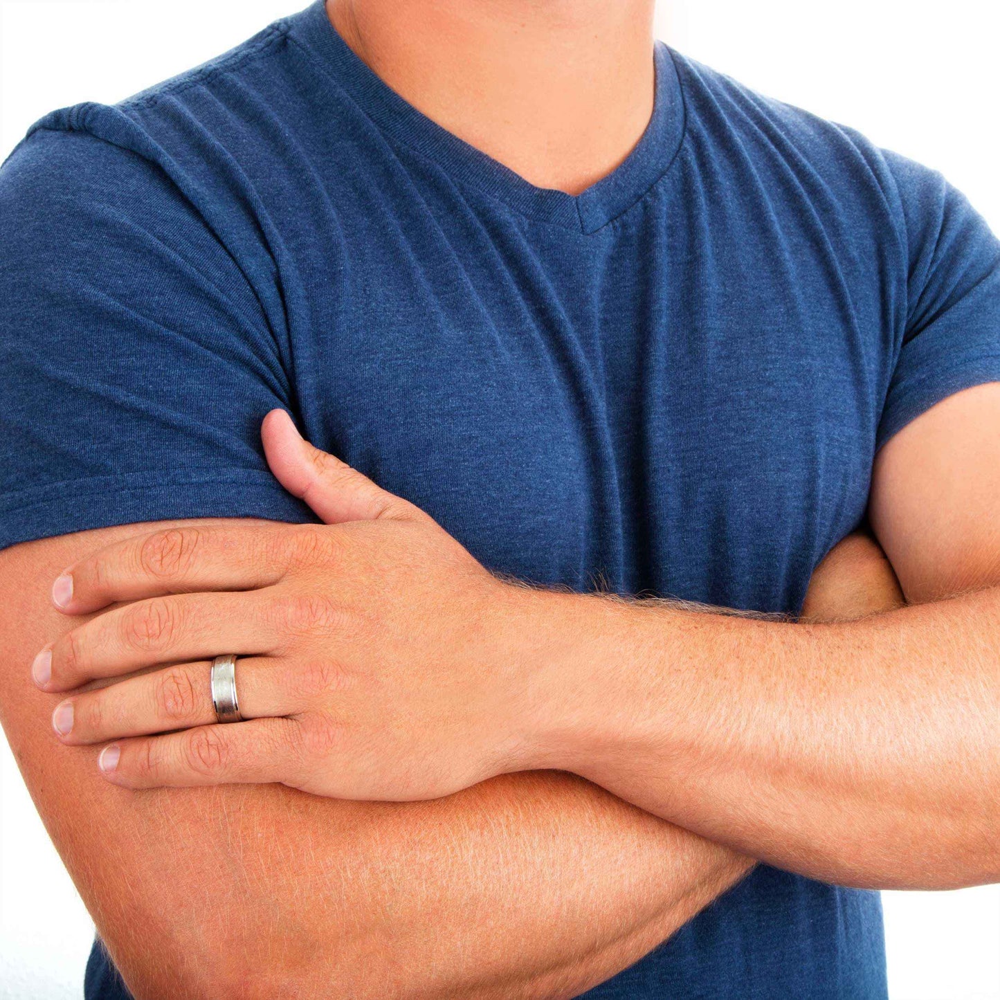 Mens Cobalt Wedding Ring close-up detail