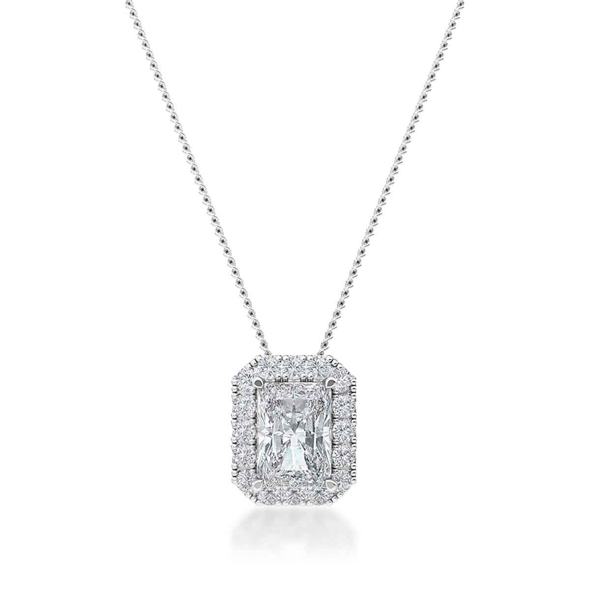 Adamante 1 ct. tw. Lab-Grown Diamond Halo Pendant in 10K White Gold (2)