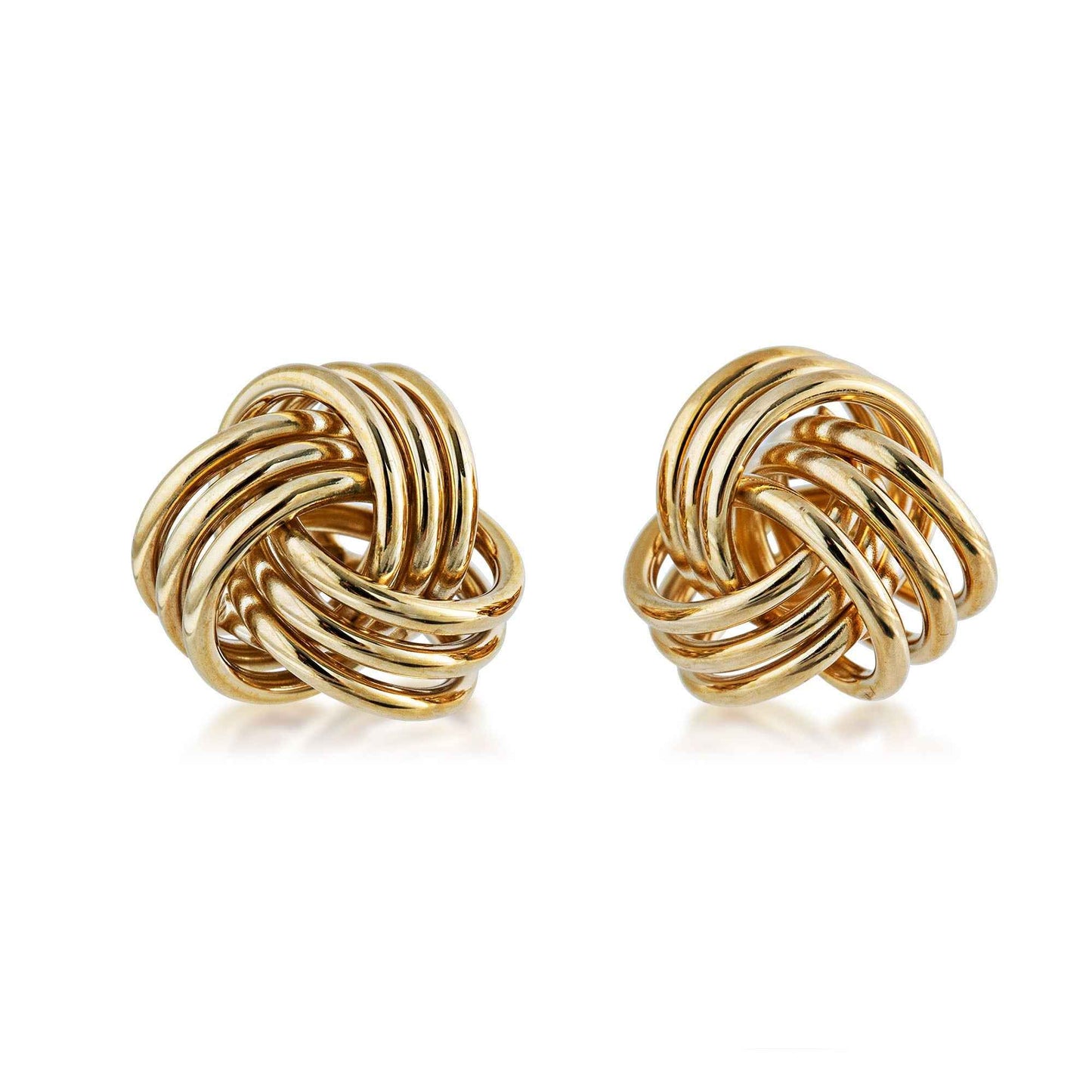 Ladies' Triple Layer Knot Fashion Earrings in 10K Yellow Gold