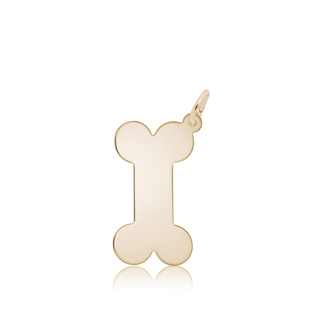 Dog Bone Charm in 14K Yellow Gold