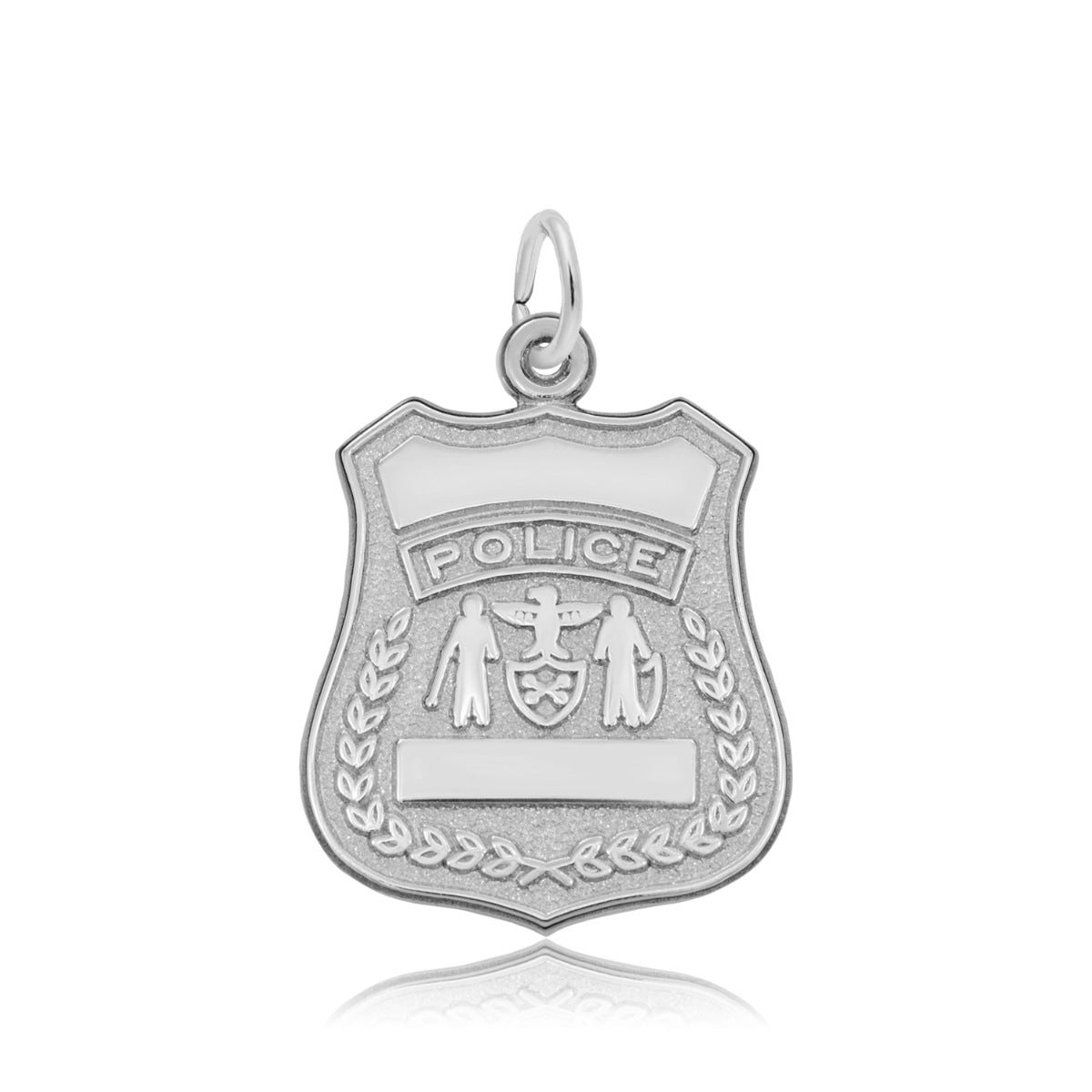 Police Badge Charm in Sterling Silver