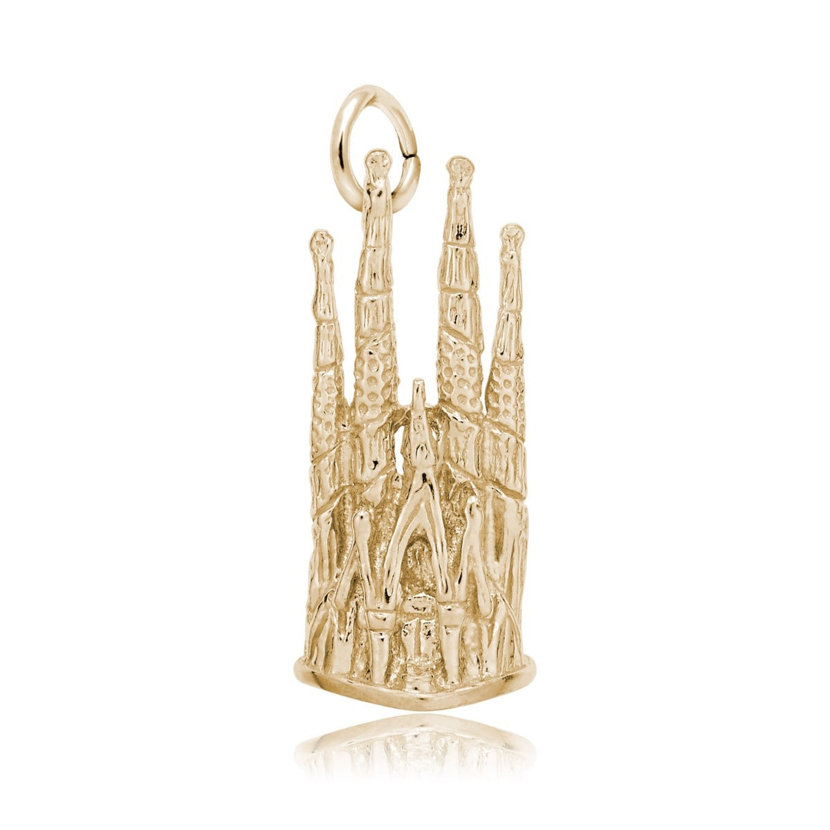 La Sagrada Familia Charm in 14K Yellow Gold