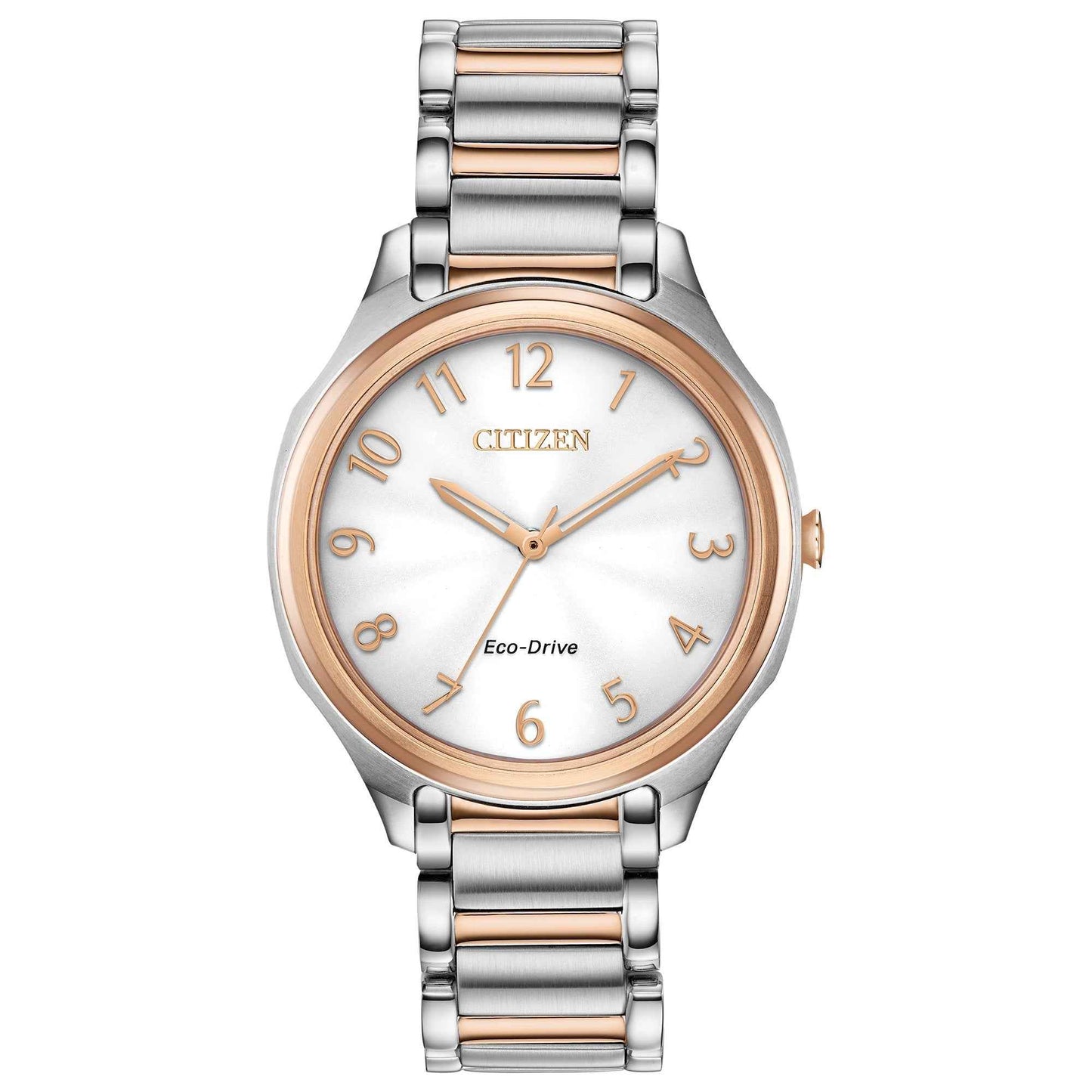 Citizen Ladies' Analog Two-tone Stainless Steel Watch with Silver Dial