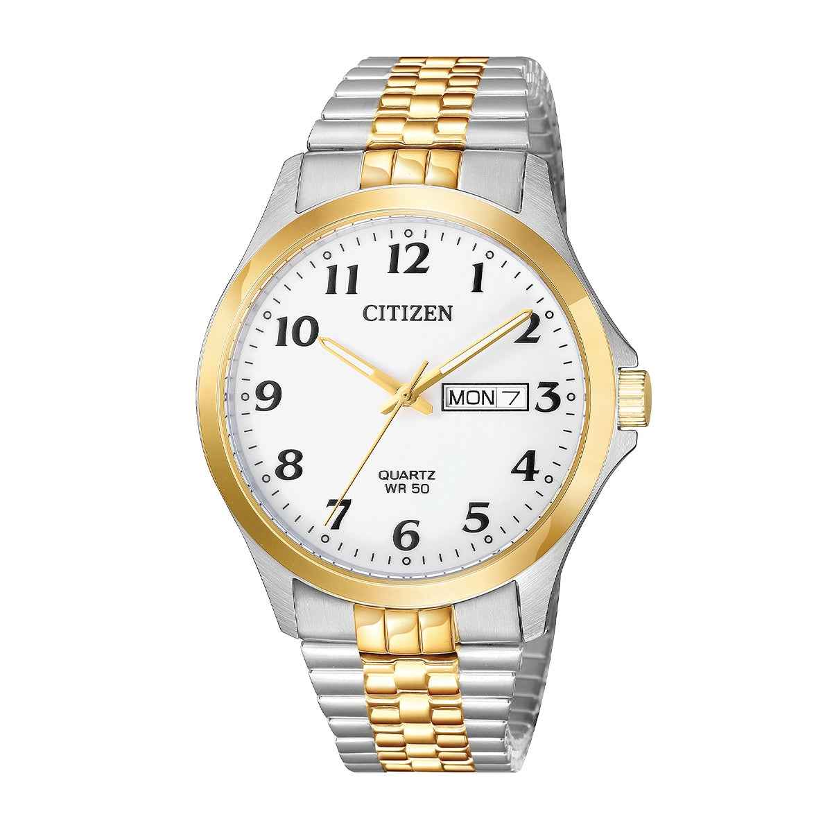 Citizen Men's Chronograph Two-Tone Stainless Steel Watch with White Dial