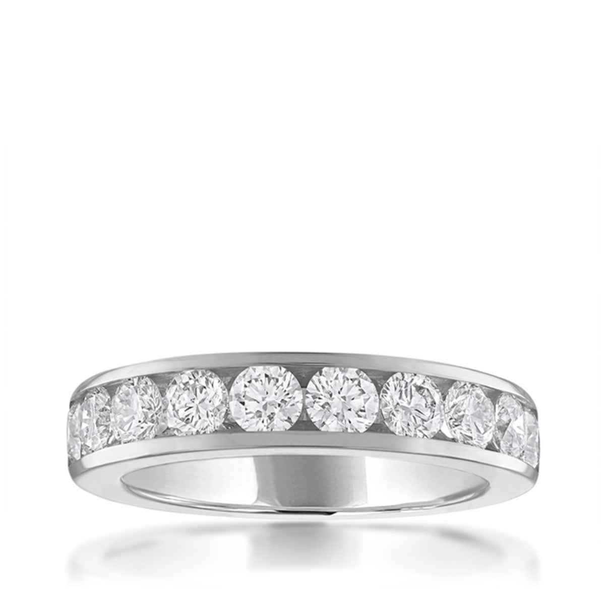 1-1/2 ct. tw. 10-Stone Channel Set Diamond Anniversary Band in 14K White Gold
