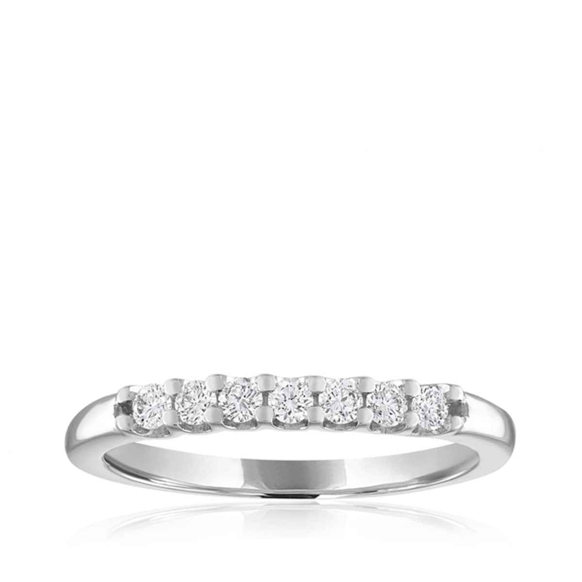 1/4 ct. tw. 7-Stone Prong Set Diamond Anniversary Band in 14K White Gold