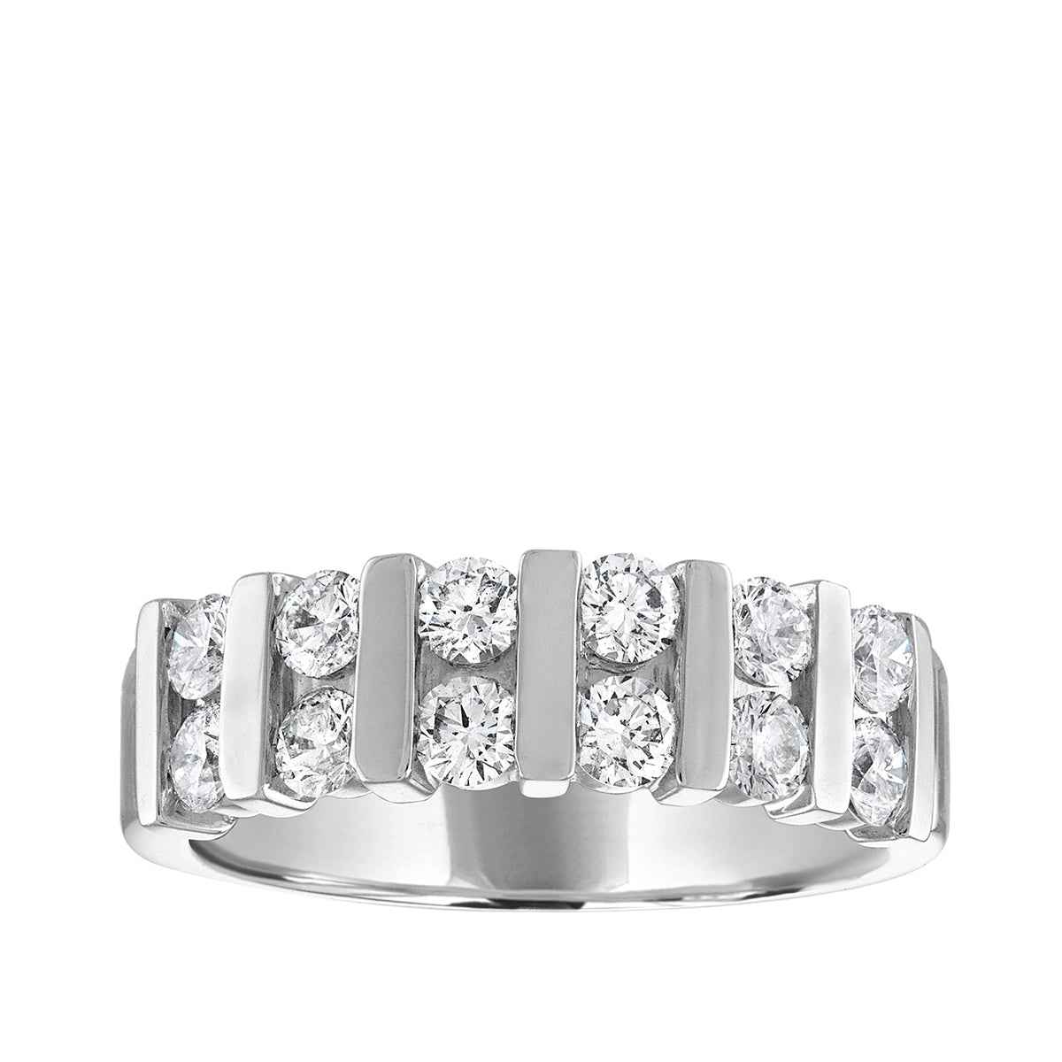 1 ct. tw. 2-Row Diamond Anniversary Band in 14K White Gold