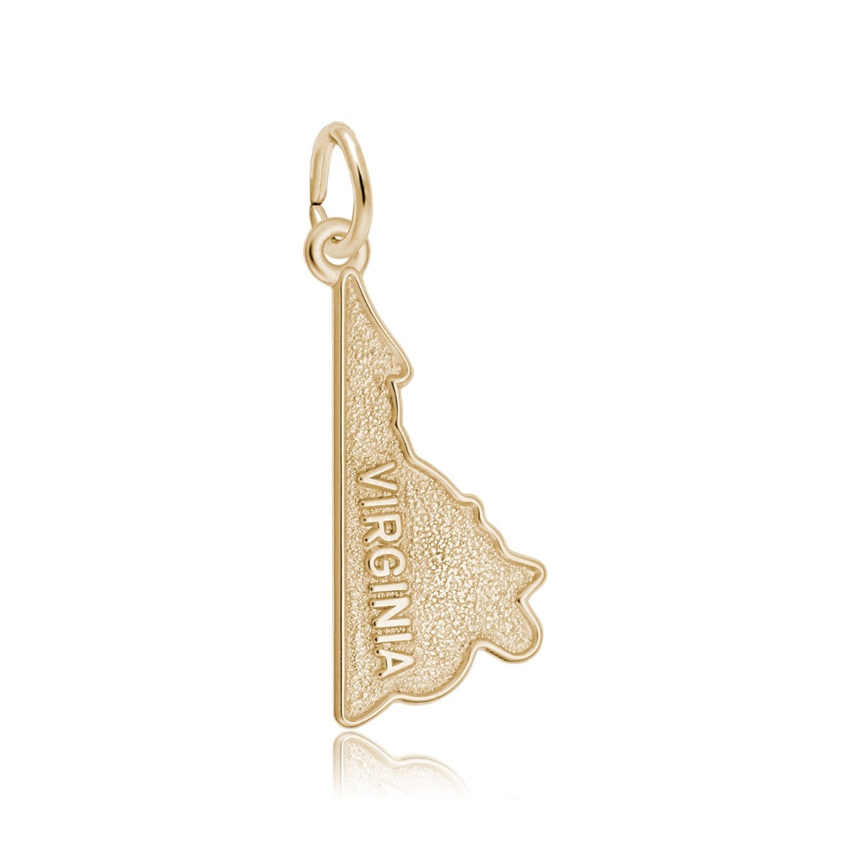 Virginia State Charm in 14K Yellow Gold