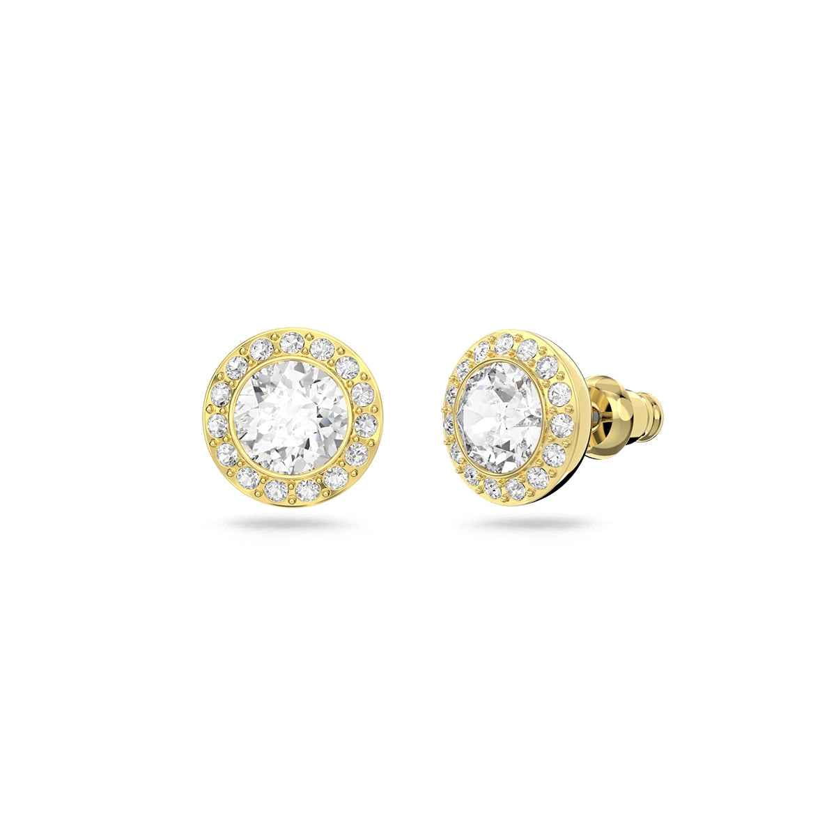 Swarovski Angelic Crystal Halo Earrings in Yellow Gold Tone Plating