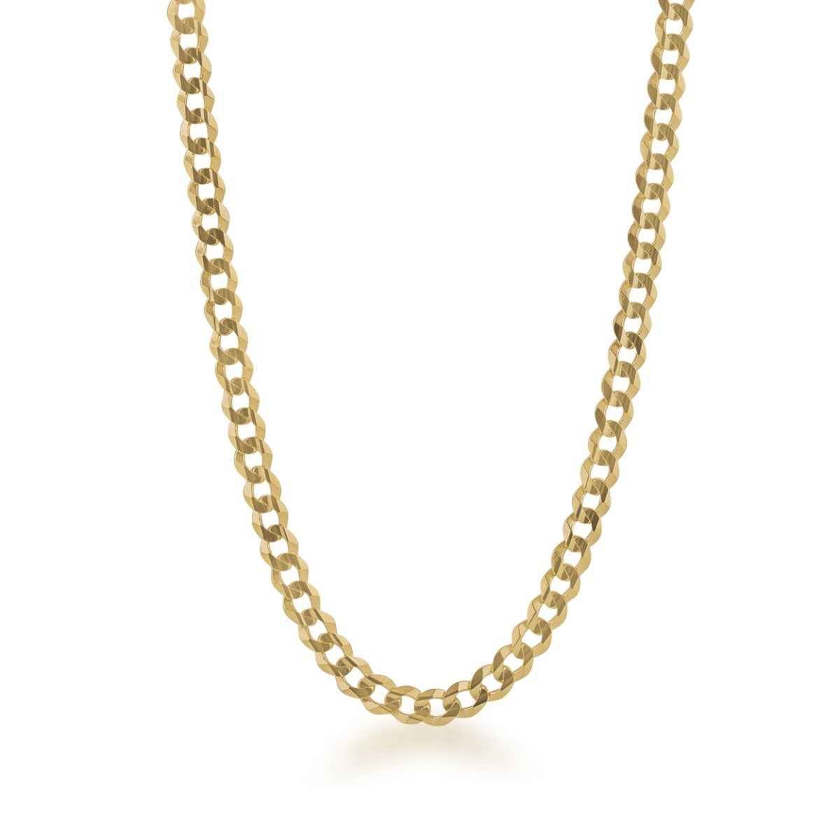 4.75mm 24-inch Solid Curb Chain Necklace in 10K Yellow Gold