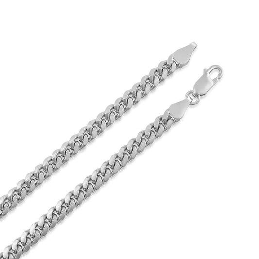 5mm 20-inch Miami Cuban Chain in Sterling Silver front view