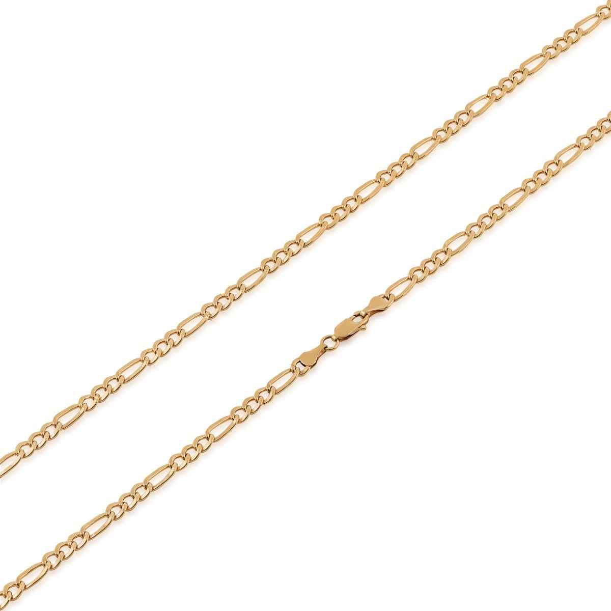 4mm 24-inch 14K Yellow Gold Filled Figaro Chain front view