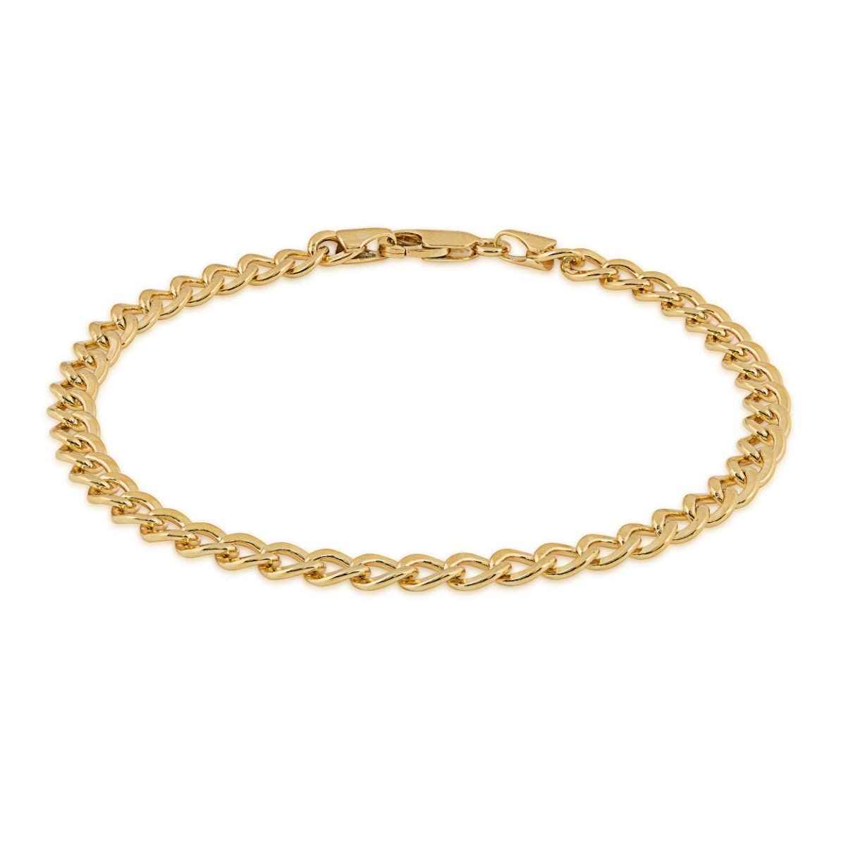 4.9mm 8.5-inch 14K Yellow Gold Filled Curb Chain Bracelet