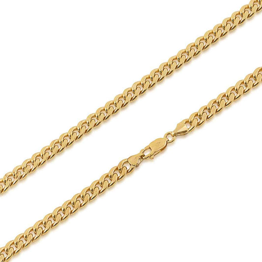 6.5mm 24-inch 14K Yellow Gold Filled Miami Cuban Chain front view