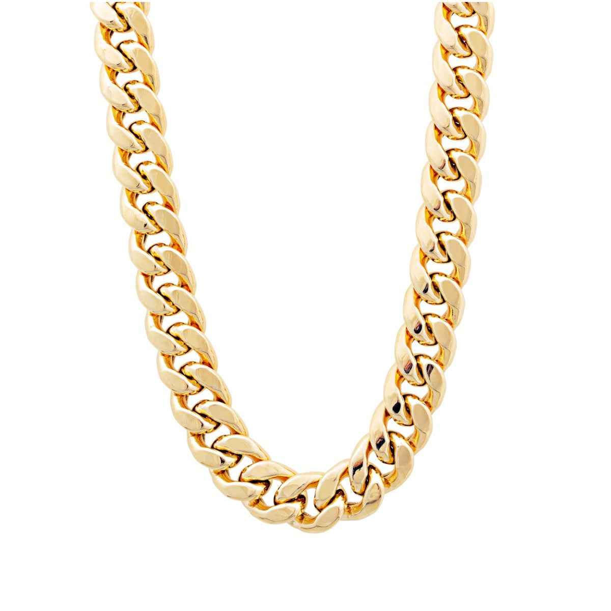 11.3mm 26-inch 14K Yellow Gold Filled Miami Cuban Chain Necklace