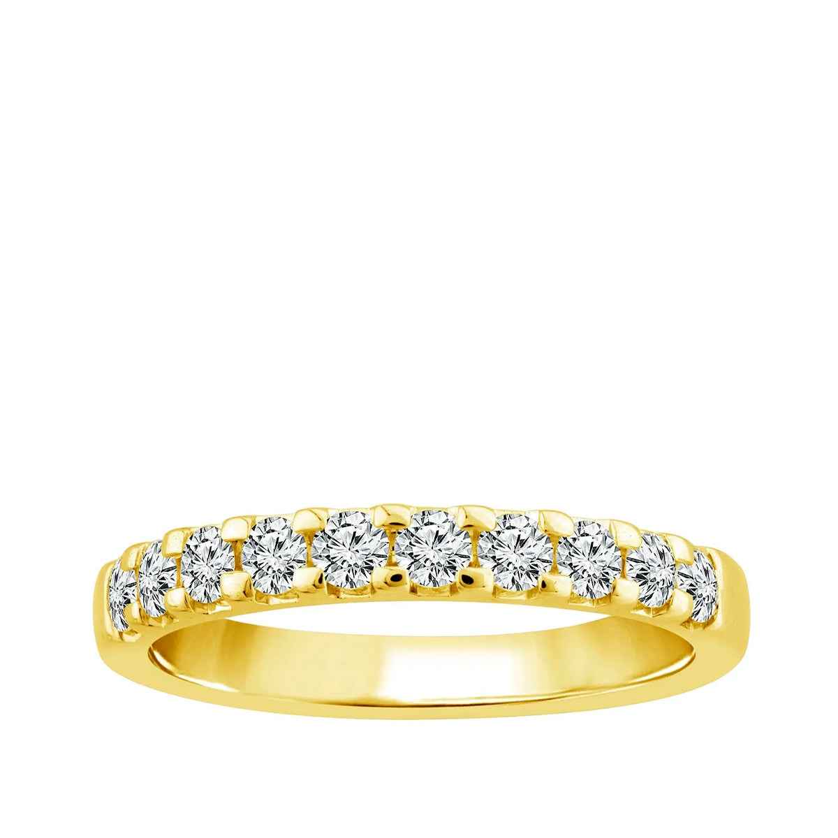 1/2 ct. tw. Round Brilliant Diamond Stackable Anniversary Band in 14K Yellow Gold