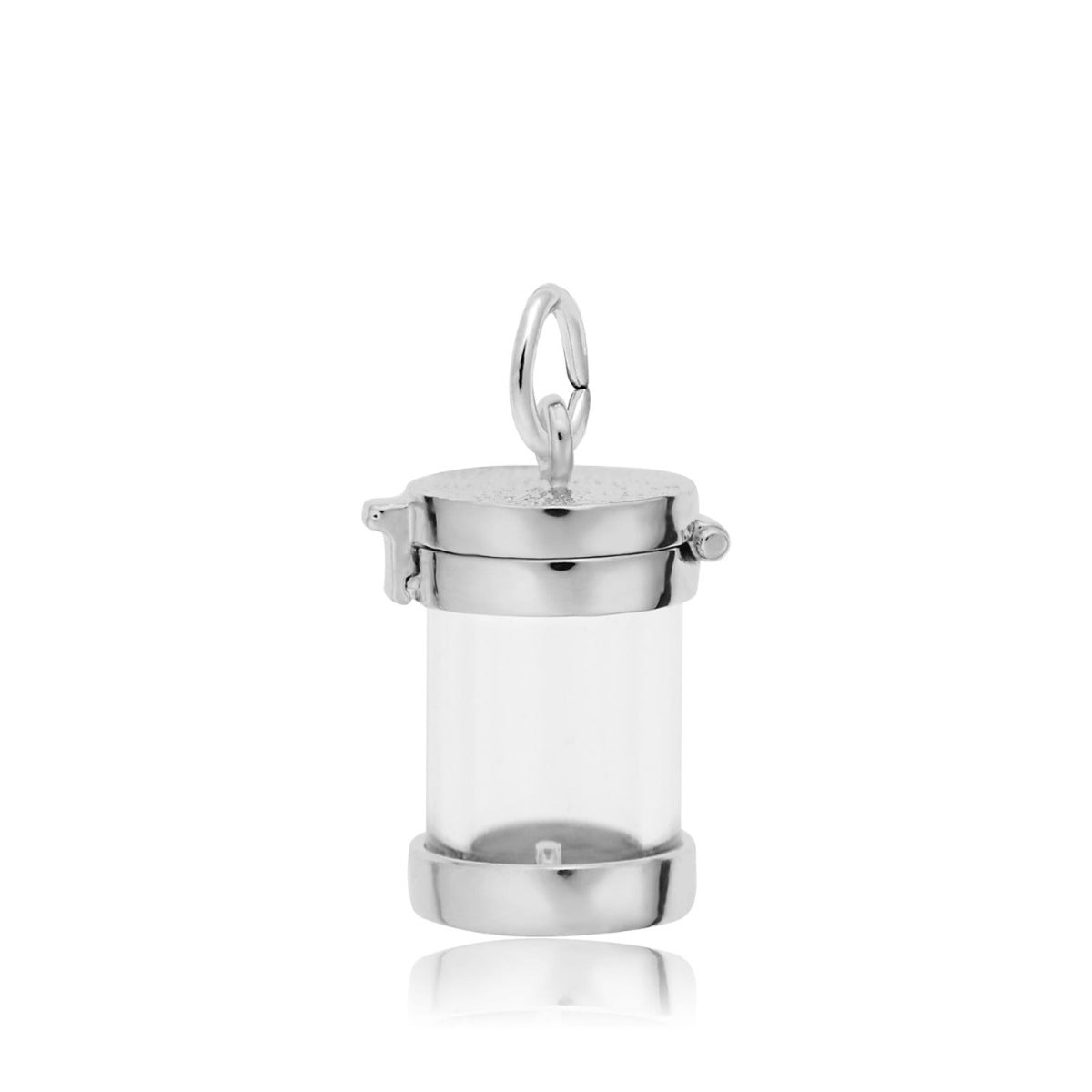 Empty Capsule Charm in Sterling Silver