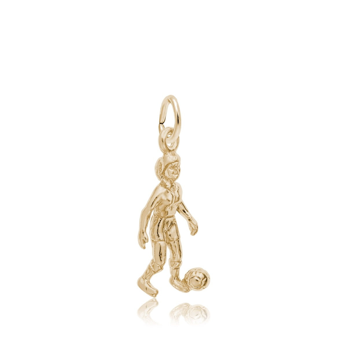 Soccer Player Charm in 14K Yellow Gold