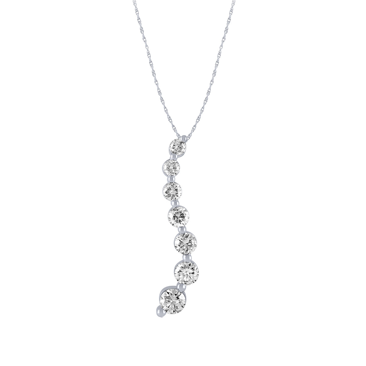 Journey Collection 1-1/2 ct. tw. Diamond Pendant in 14K White Gold